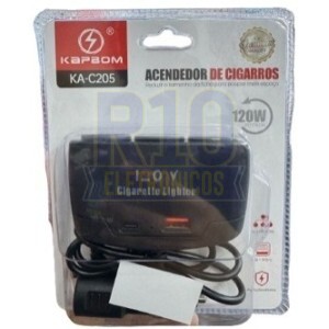 CARREGADOR VEICULAR KAPBOM KA-C205 120W COM 3 ACENDEDOR/1USB-C/1USB-A