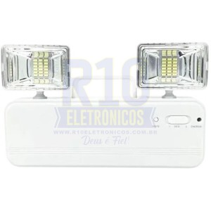 LUMINÁRIA DE EMERGÊNCIA LK-743 BIVOLT 7500K 360º ( BLACK FRIDAY )