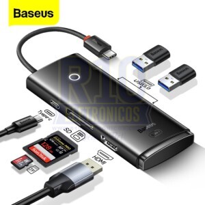 HUB USB BASEUS AIRJOY BS-OH020 6IN1 (HDMI*1+USB3.0*2+PD*1+SD/TF*1) TIPO-C WXTE000101