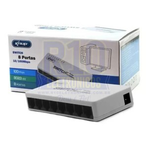 SWITCH 8 PORTAS KNUP KP-E08B 10/100 REDE