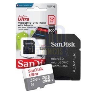 MICRO SD 32GB SANDISK ULTRA 100MB/S C10