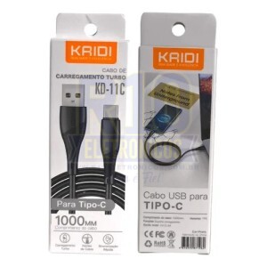CABO USB TIPO-C KAIDI 1M KD-11C