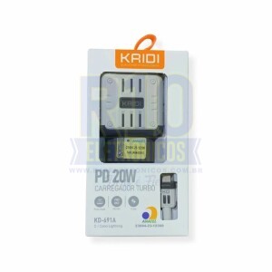 CARREGADOR IPHONE KAIDI KD-691A 20W TURBO CABO USB-A/LIGHTNING