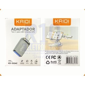 ADAPTADOR OTG KAIDI KD-2524C TIPO-C P/ USB
