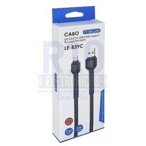 CABO USB-C IT-BLUE LE-839C TURBO 3.1A 1M (TIPO-C)