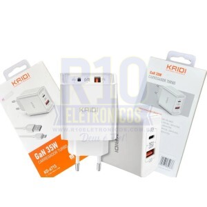 CARREGADOR USB V8 KAIDI KD-671S GAN 35W TURBO ( BLACK FRIDAY )