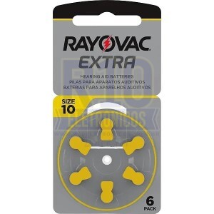 BATERIA 10 RAYOVAC EXTRA CARTELA C/6