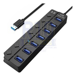 HUB USB 7 PORTAS USB3.0 UH-317S EXBOM