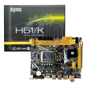 PLACA MÃE LGA1155 REVENGER H61/K GIGABIT INTEL C/10USB ( BLACK FRIDAY )