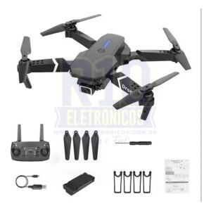 DRONE FULL HD DUAS CÂMERAS COM MALETA WIFI 2 BATERIAS