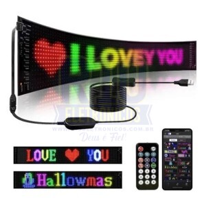 PAINEL DE LED SMART CAR LE-4008 COM APLICATIVO 192X900MM