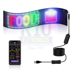 PAINEL DE LED RGB MATRIX LE-4014 COM APLICATIVO 120*595MM